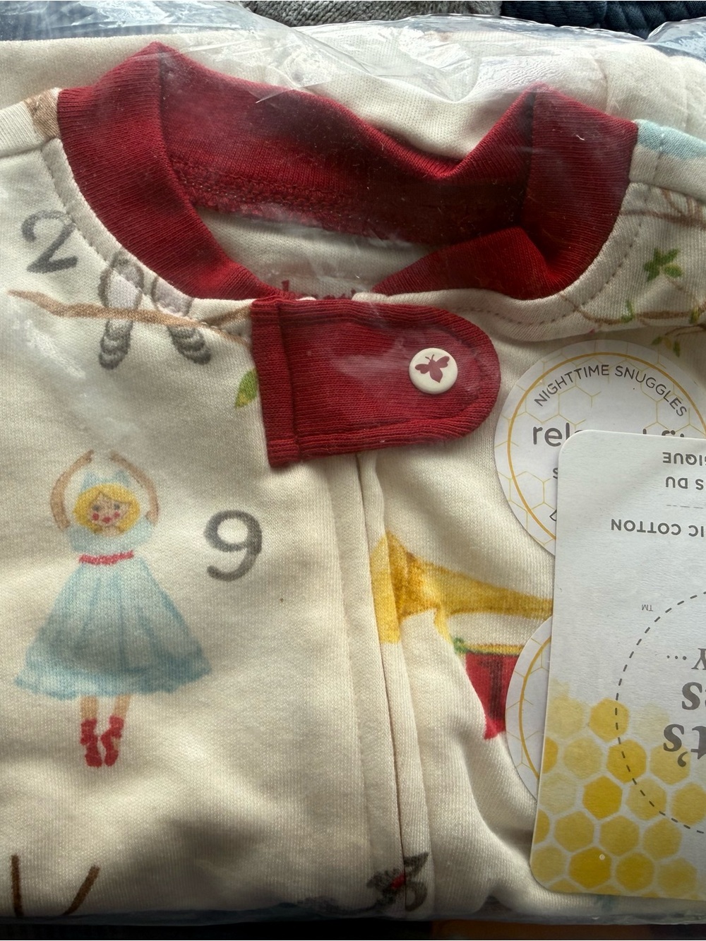 Burt’s Bees Baby 12 Days of Christmas Cream Kids Pajamas